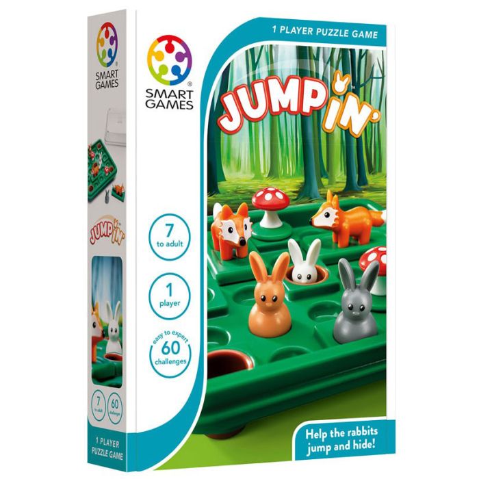 SmartGames Jump in', a Cognitive Skill-Building Travel Puzzle Game for Kids  and Adults Ages 7 & Up, 60 Challenges in Travel-Friendly Case.